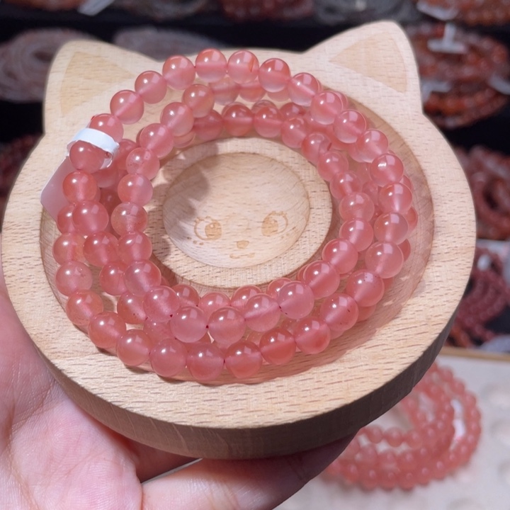 南红玛瑙未镶嵌配饰手串6.5咪冰粉1802