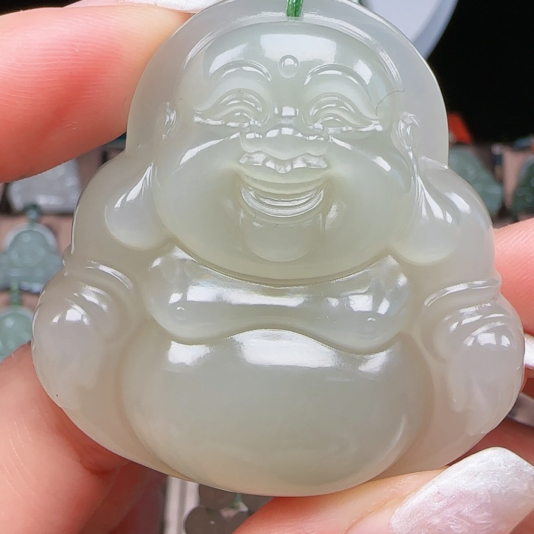和田玉银S925镀金镶嵌颈饰