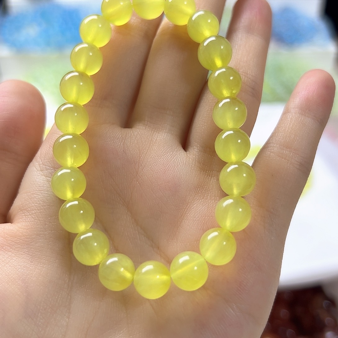 水晶手串未镶嵌开*金葡萄8咪拍十次合一单 不带证