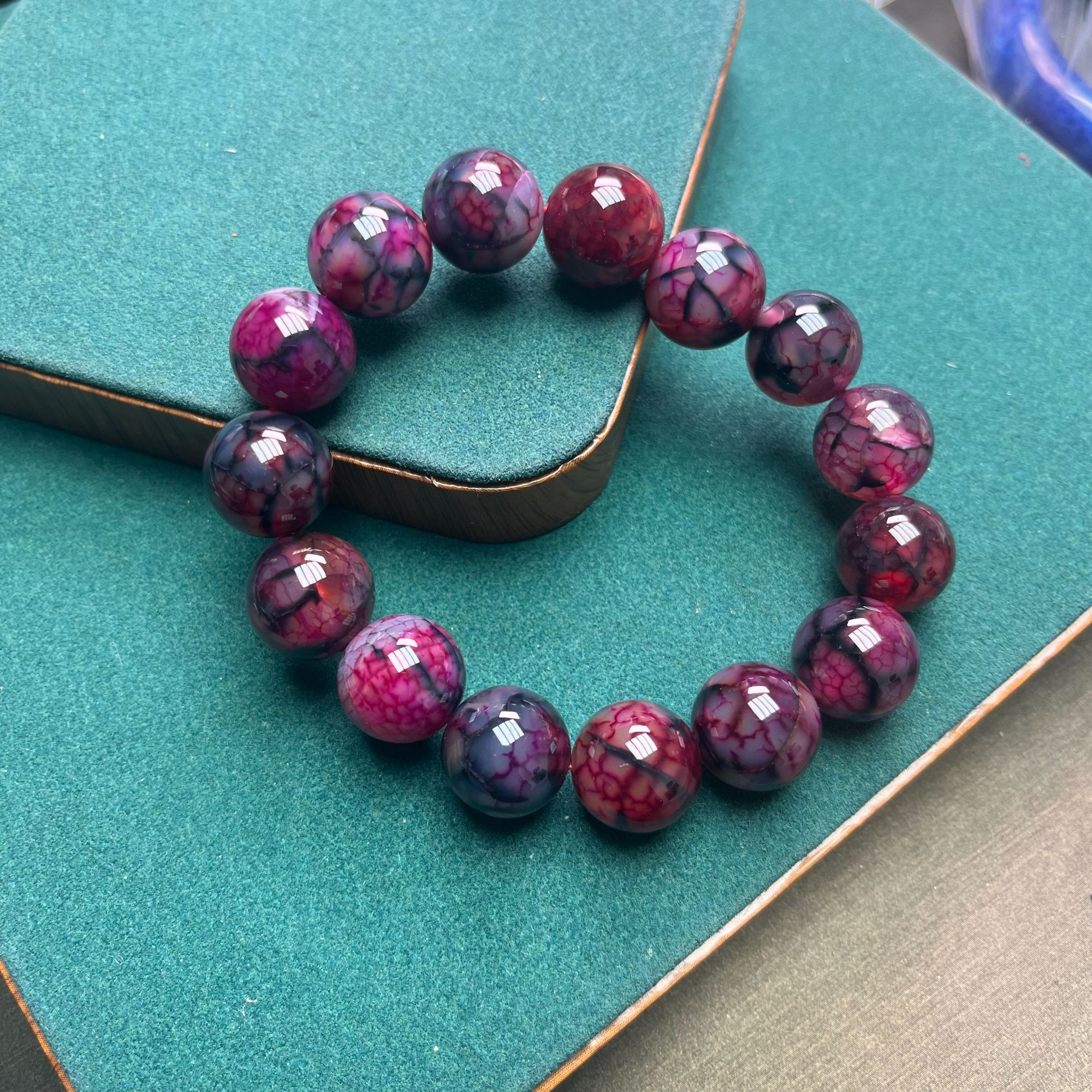 主播推荐手链 龙鳞纹共生纹大手串A1570