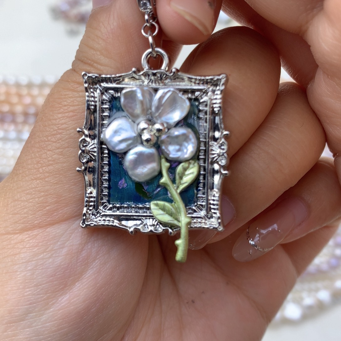 淡水珍珠吊坠(不含链)合金