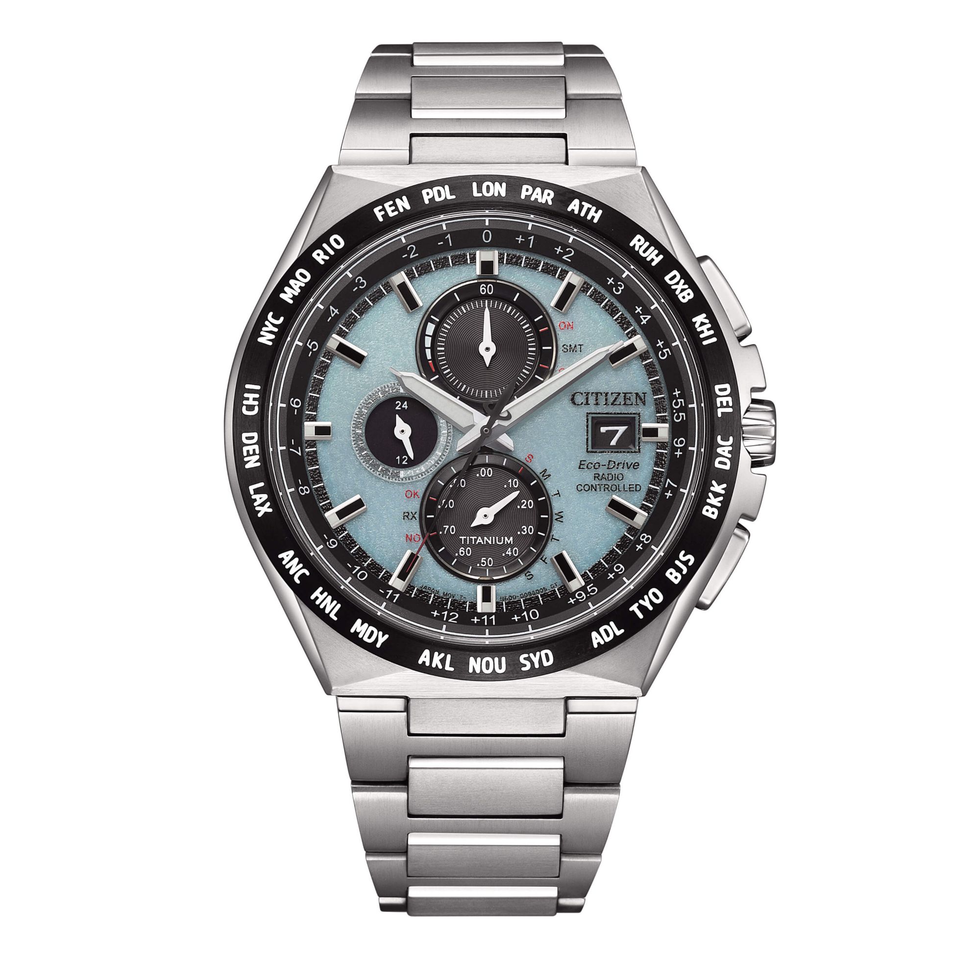 Citizen/西铁城光动能电波多功能男士商务百搭手表AT8238-84M