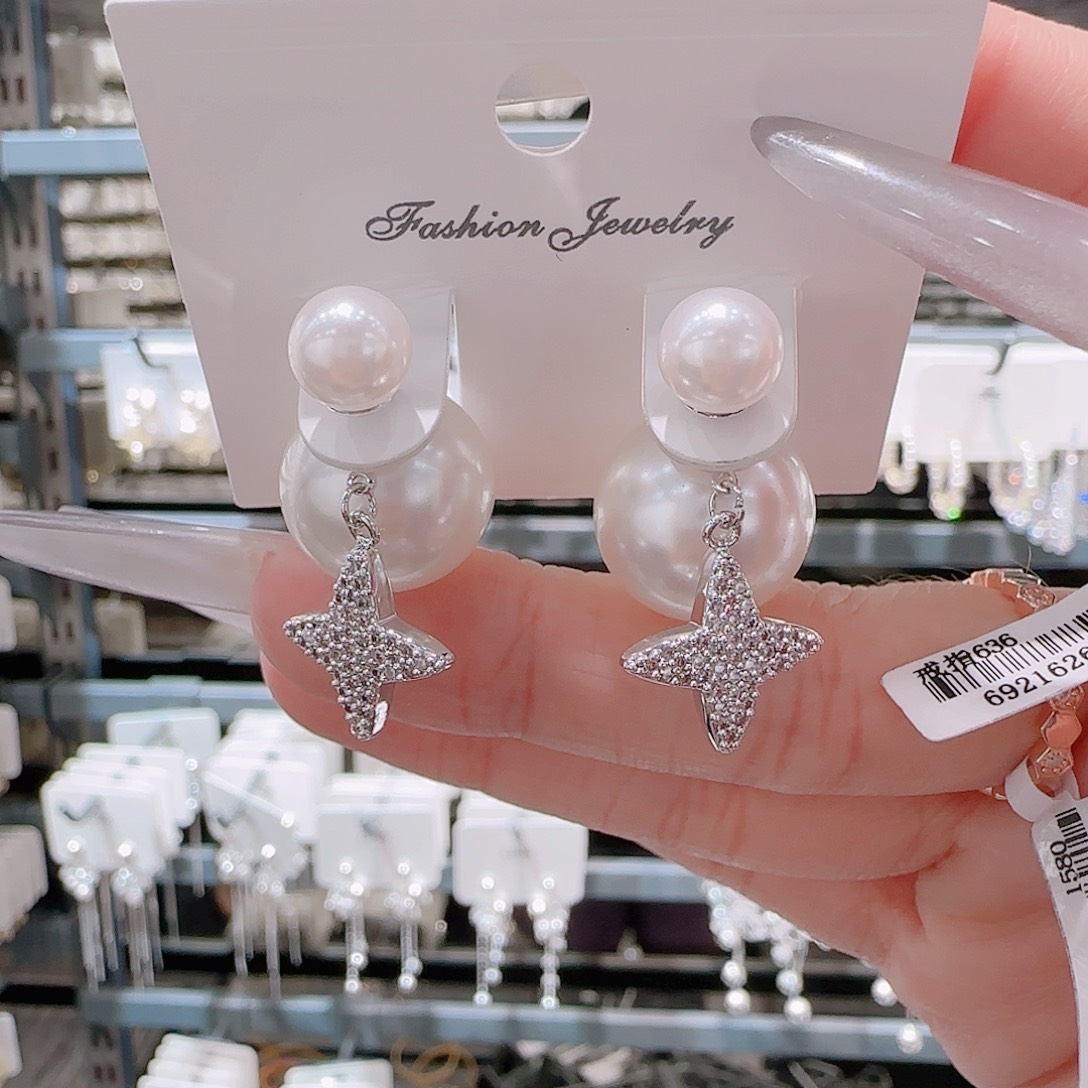 锆石铜合金925银耳环