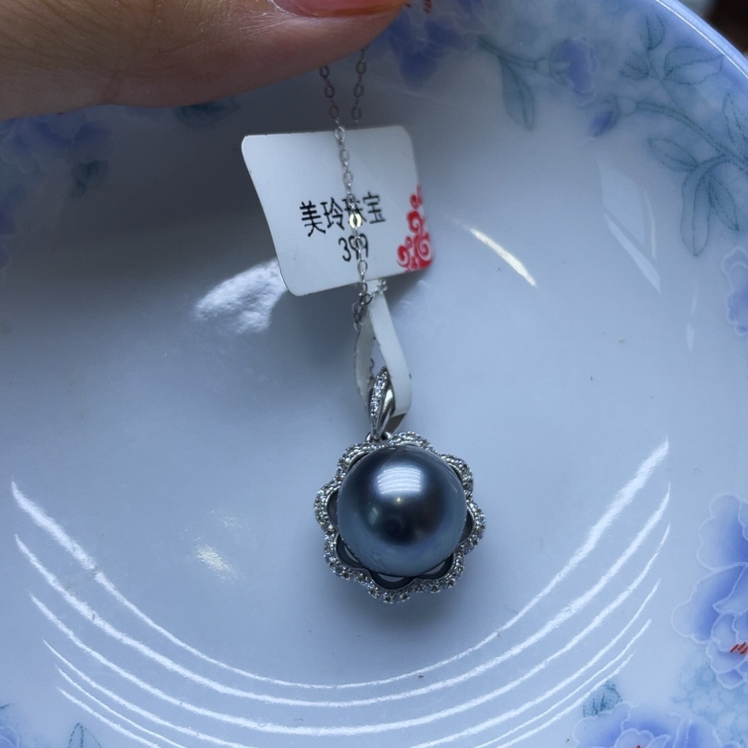 颈饰银S925镶嵌海水珍珠