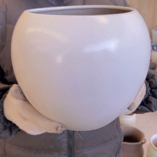 紫砂花盆高23口20—————