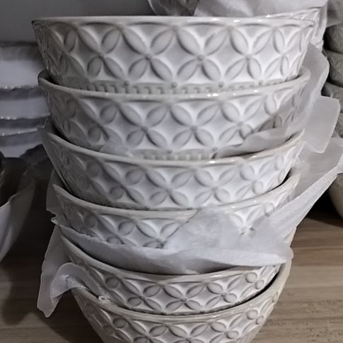 瓷片微瑕奈良米饭碗六个一组