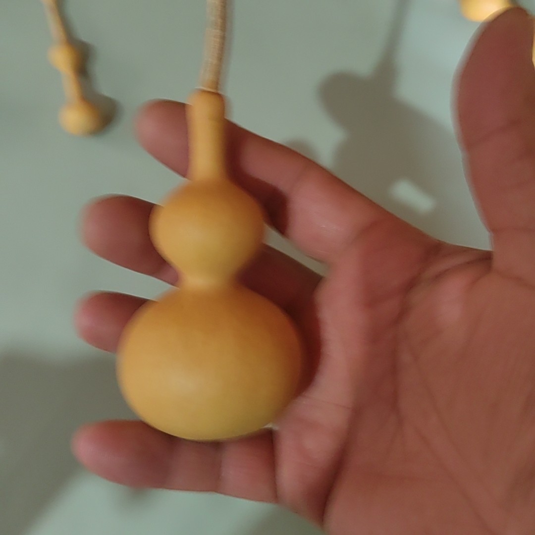 天然小葫芦手把件带龙头可盘玩的文玩葫芦