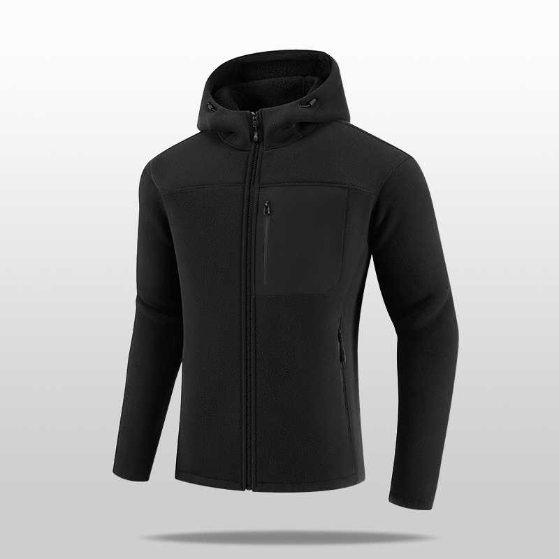 抓绒外套抗静电保暖户外运动徒步通勤连帽抓绒衣73130（无运费险）