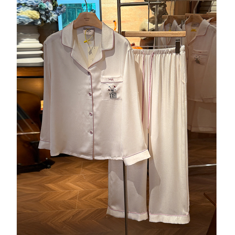 米诗缇【心动博物馆长袖长裤】小众设计师可外穿长袖长裤睡衣家居服