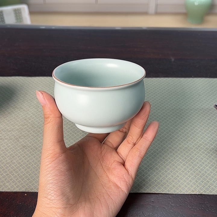 龙泉云间青瓷小米茶器