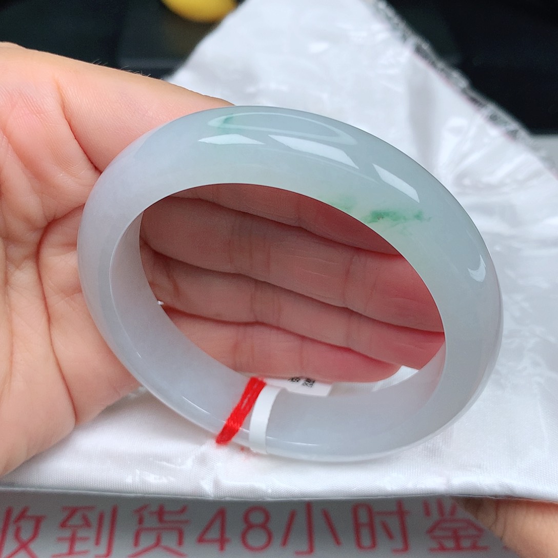 未镶嵌手镯翡翠冰胶飘花轮胎10