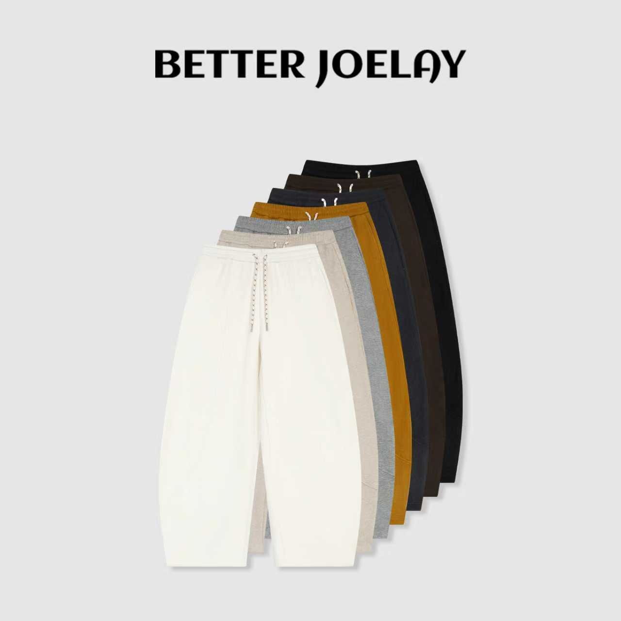 BETTER JOELAY-加绒【溪畔拾星】时尚休闲直筒裤子宽松百搭KKH2507