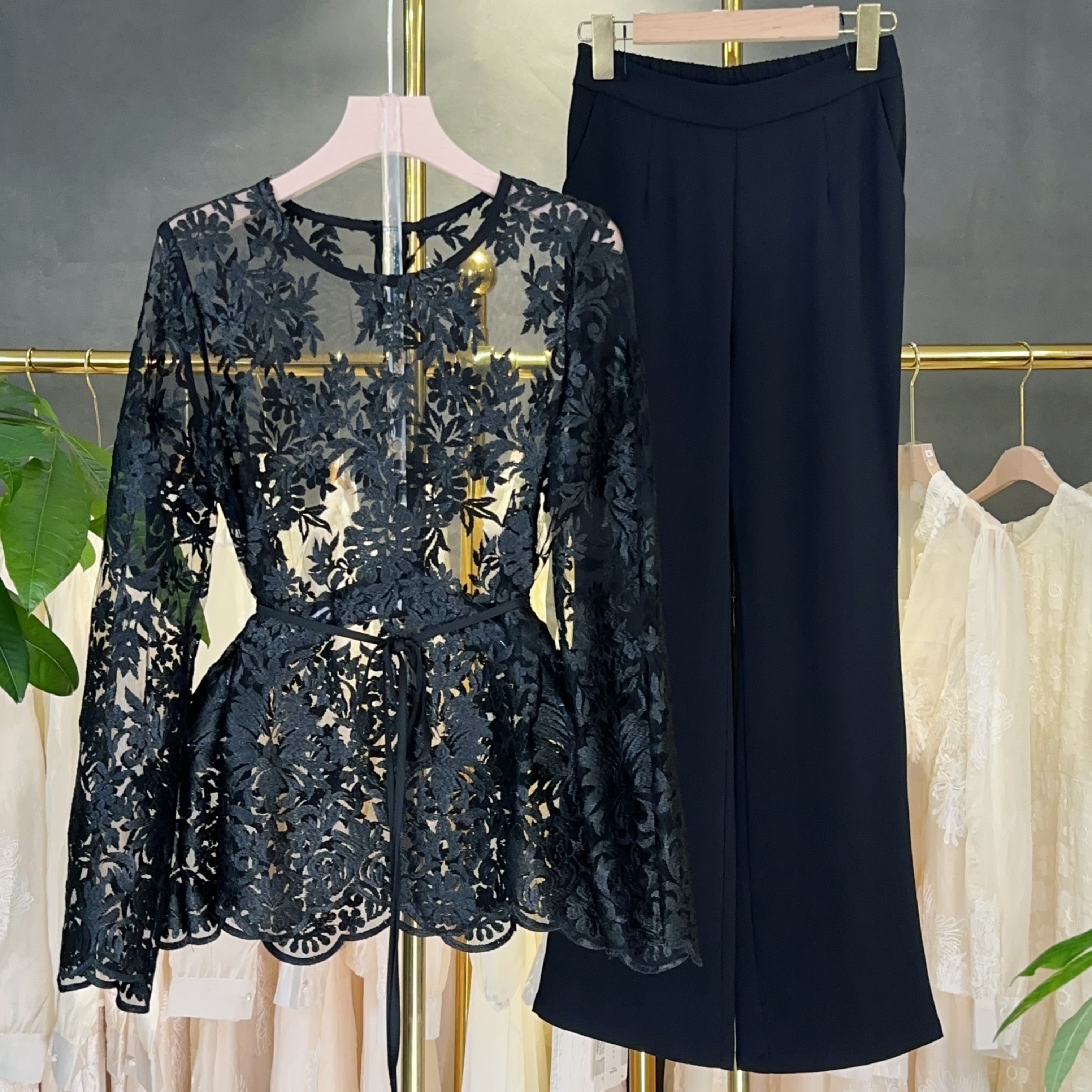 【RG5689】2025年新款气质休闲时尚减龄百搭显瘦收腰设计师套装