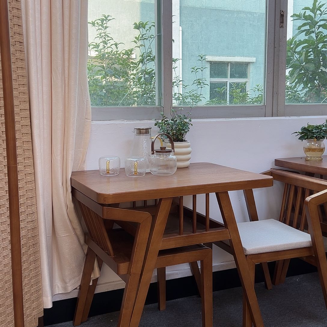 实木阳台三件套胡桃木色衣帽架