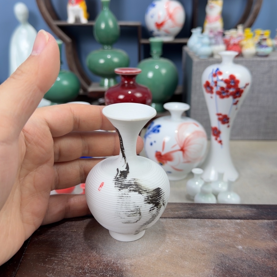 陶瓷手工小花器摆件