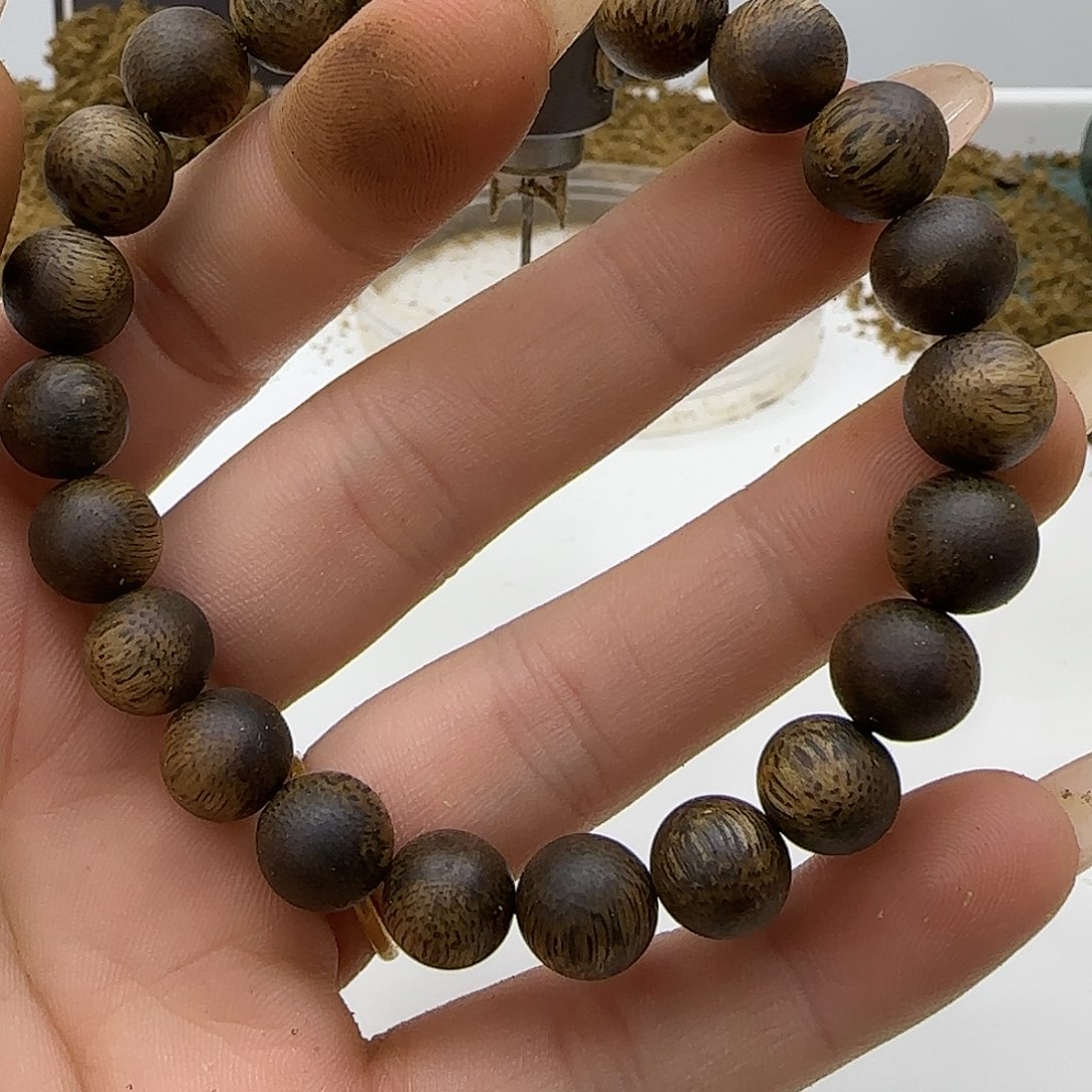 手串沉香乌身老料精品0.9规格7克➕999沉