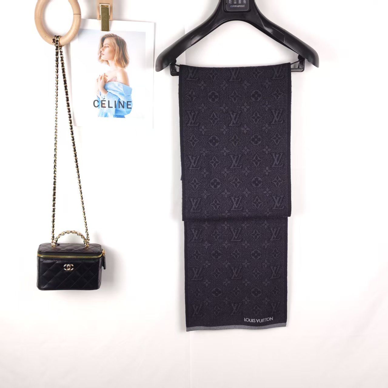 99新 LouisVuitton/路易威登 海囤J/LV围巾/180*30/fy162851