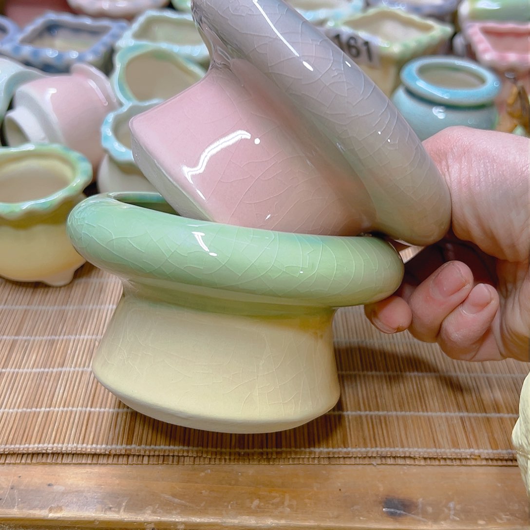 红陶陶瓷花盆满12包邮