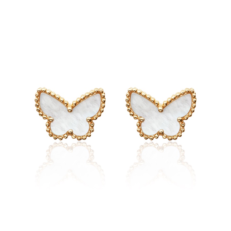 FXM/梓珊 合金仿珍珠耳饰 小巧蝴蝶耳饰 ZF-A420