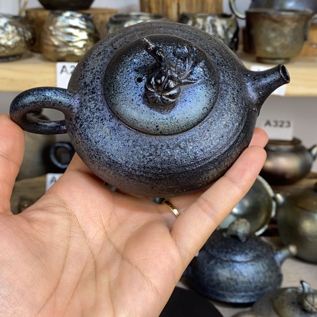 建水紫陶柴烧茶壶