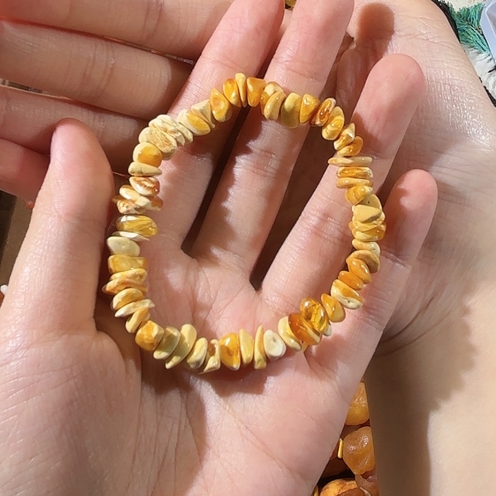 琥珀未镶嵌手链蜜蜡
