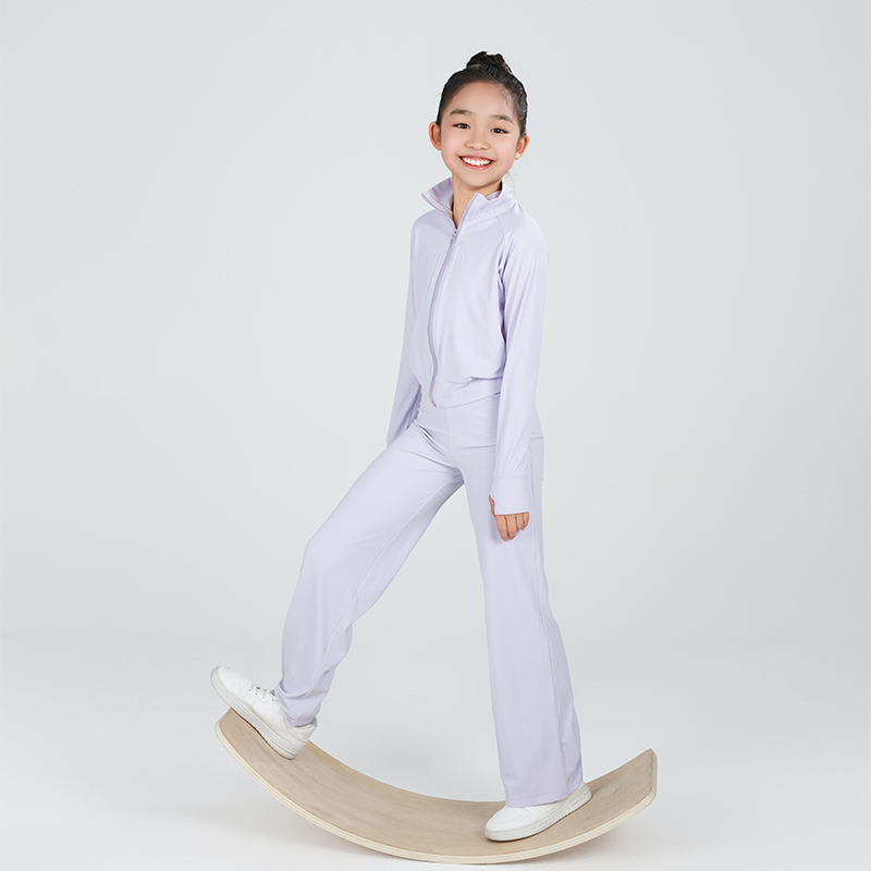 舞蹈运动套装夏季冰感儿童女立领女童外套舞蹈练功裤练功服薄款