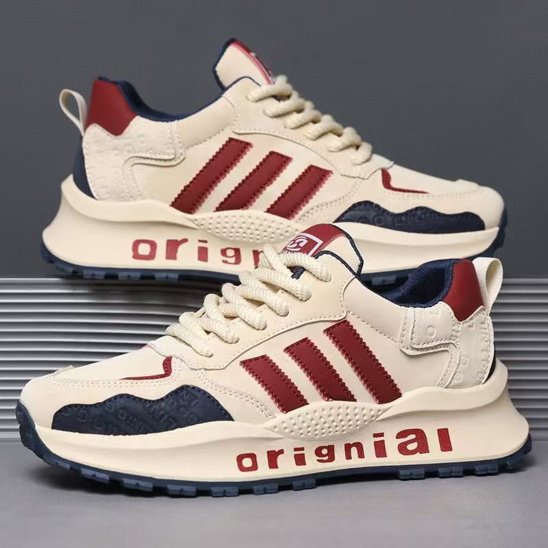 百搭男鞋男士休闲老爹鞋吸湿排汗清爽运动鞋拼色韩版个性时尚板鞋