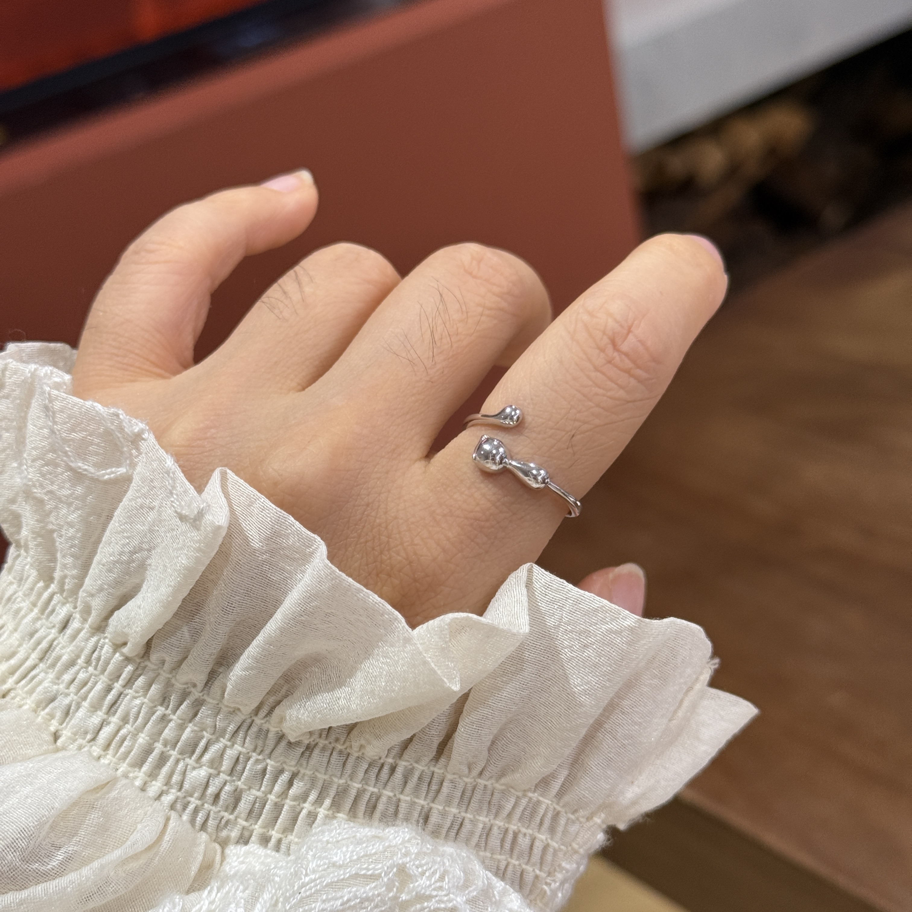 925银戒指 6200小猫猫银戒指（7码左右）