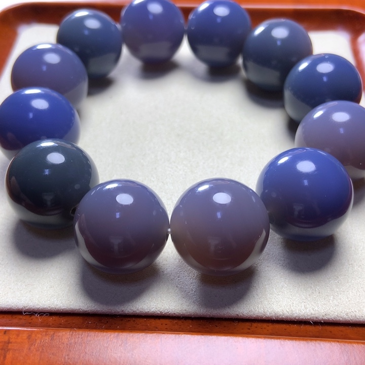 玛瑙/玉髓手串未镶嵌星际蓝