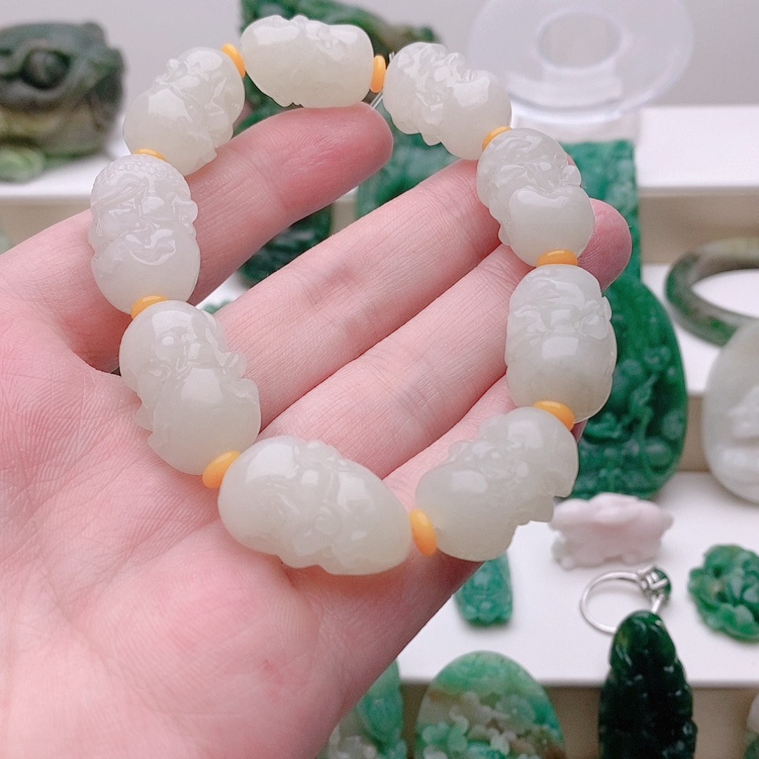 超***…独山玉未镶嵌手串