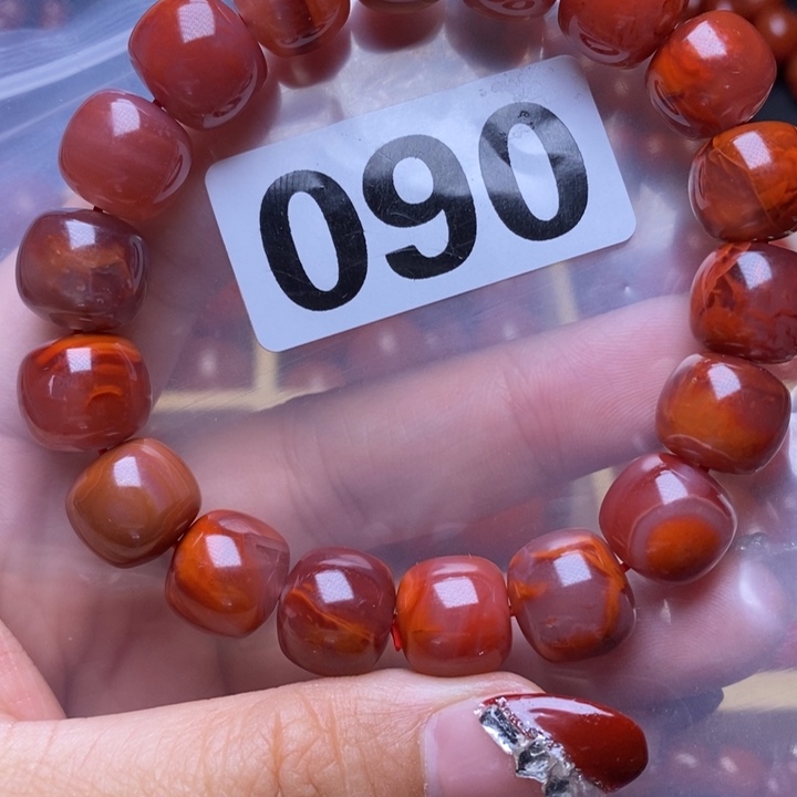 南红玛瑙手链未镶嵌火*