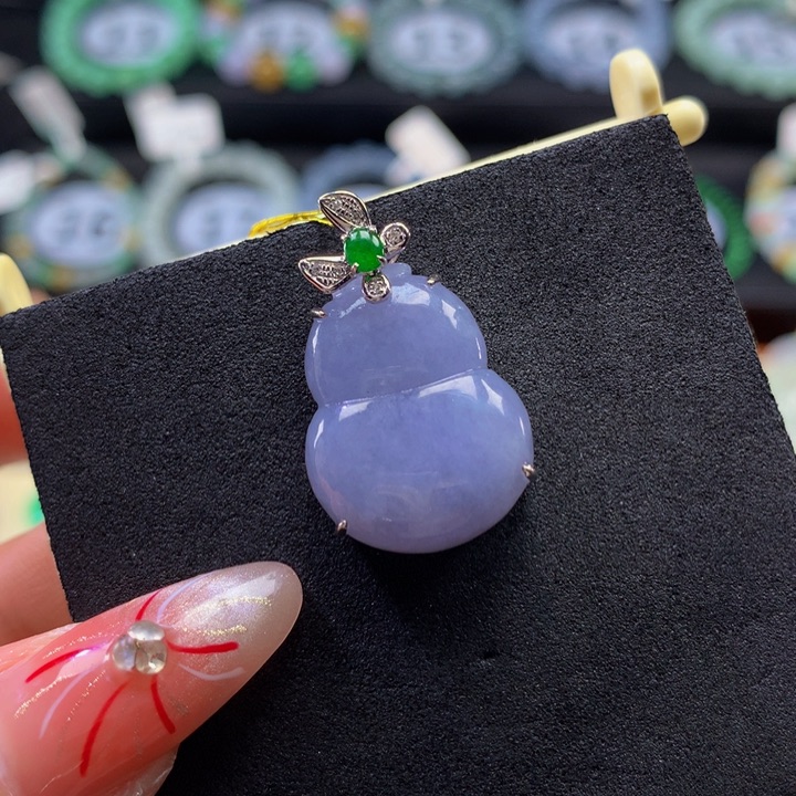 翡翠手链18K金镶嵌翡翠