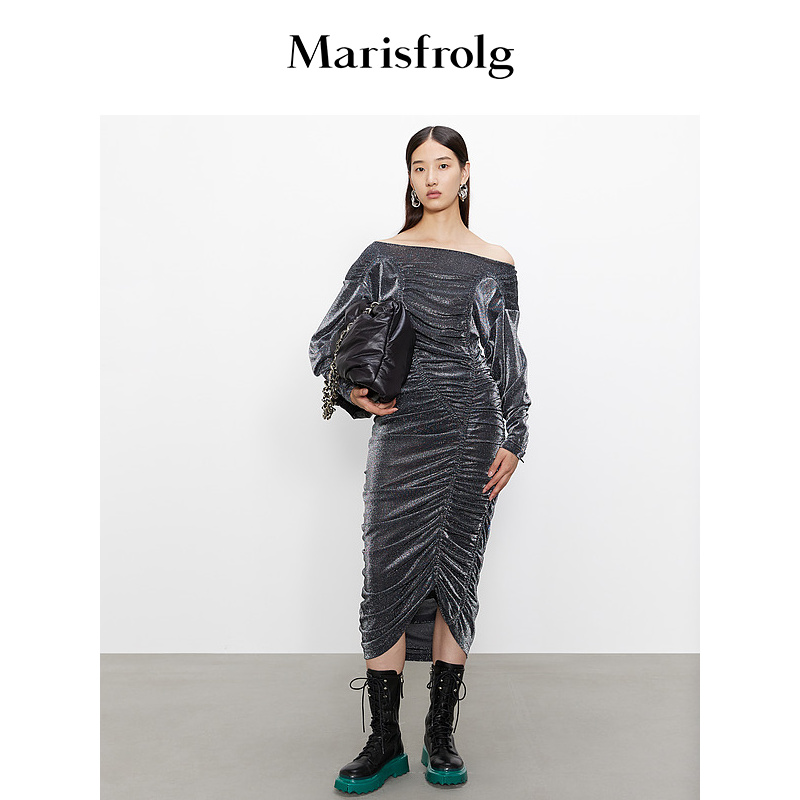 Marisfrolg/玛丝菲尔女装冬季新款专柜同款连衣裙ACBW40076