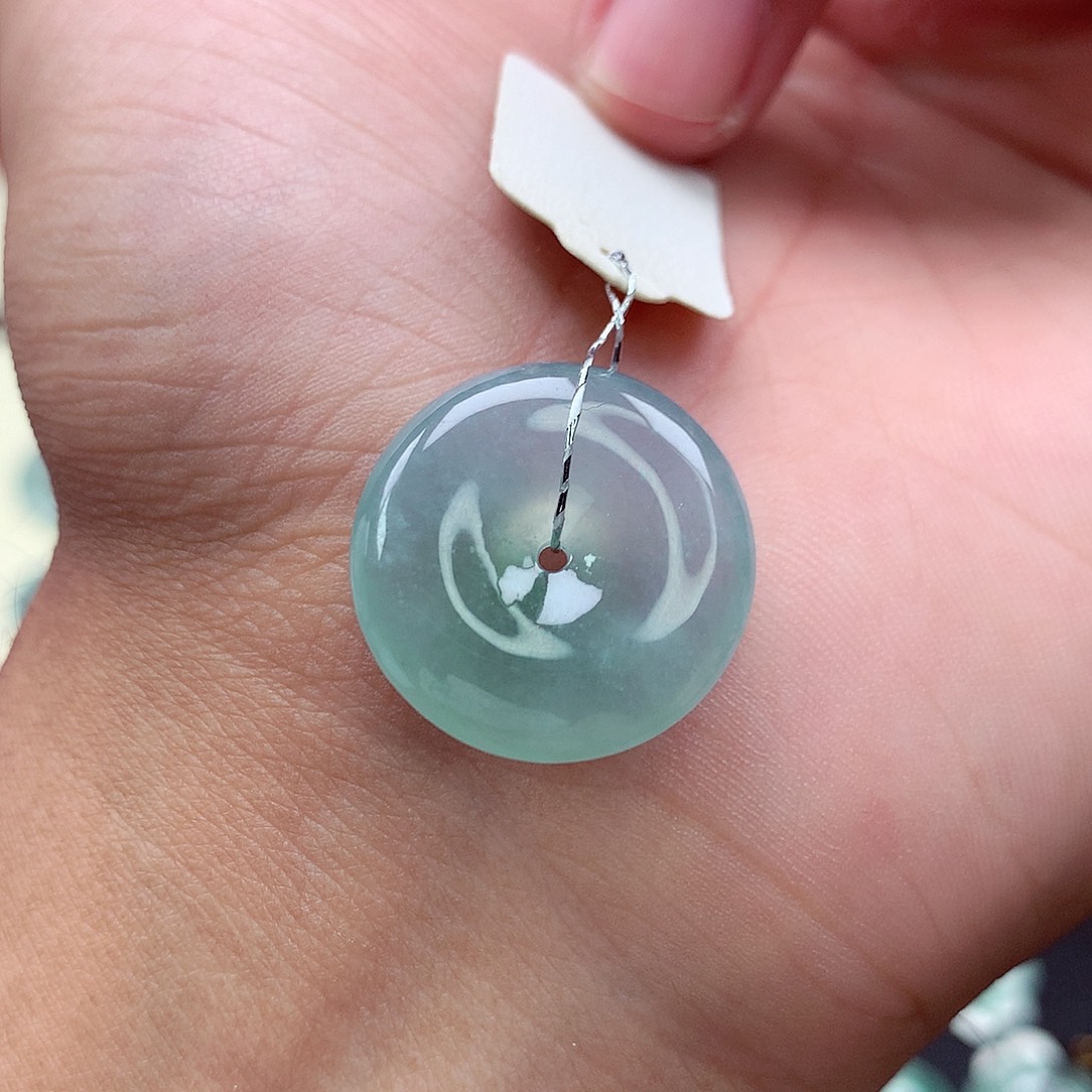 翡翠未镶嵌颈饰31 尺寸20.3-5.5