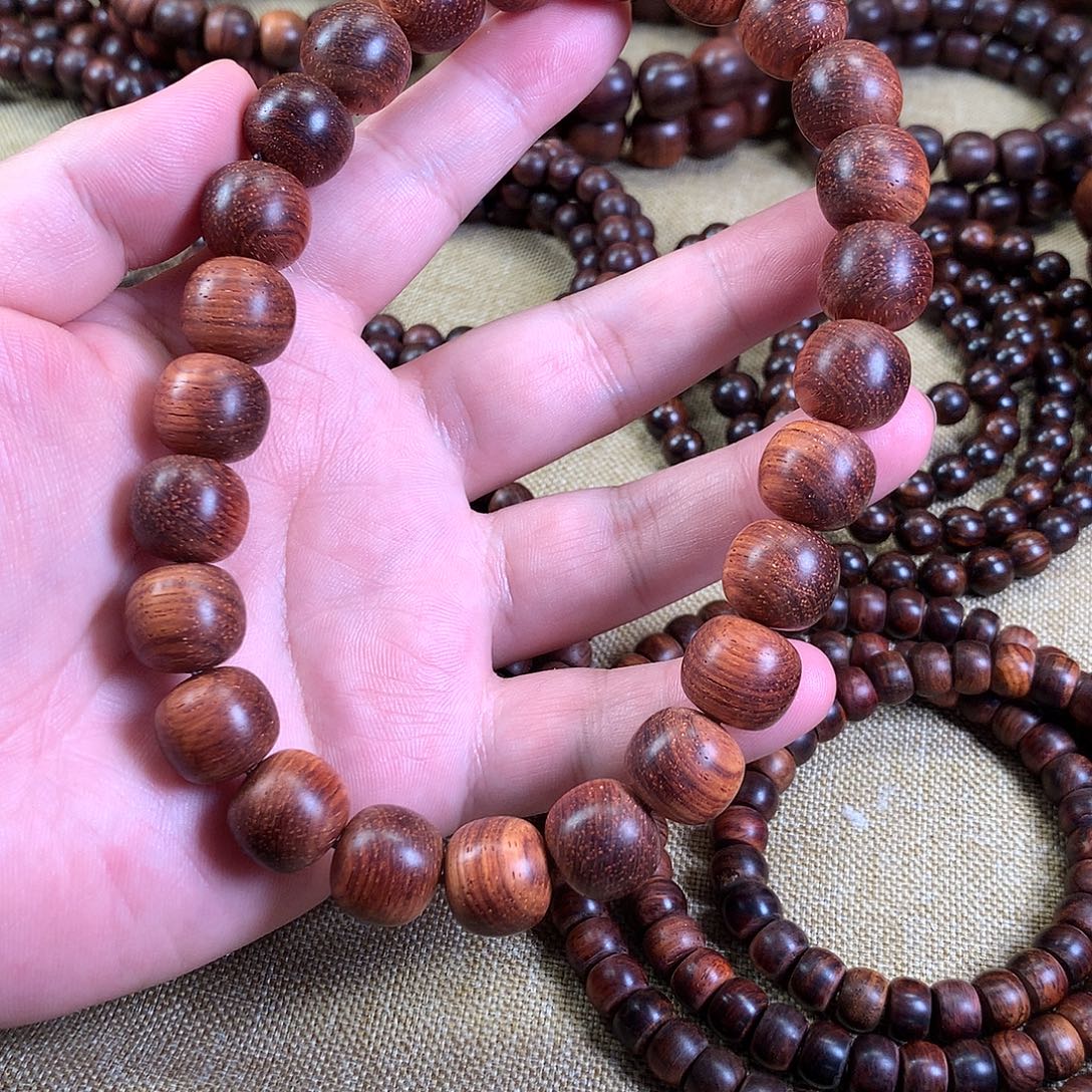 手串/手链黄花梨/降香黄檀越黄13*14*25颗手持