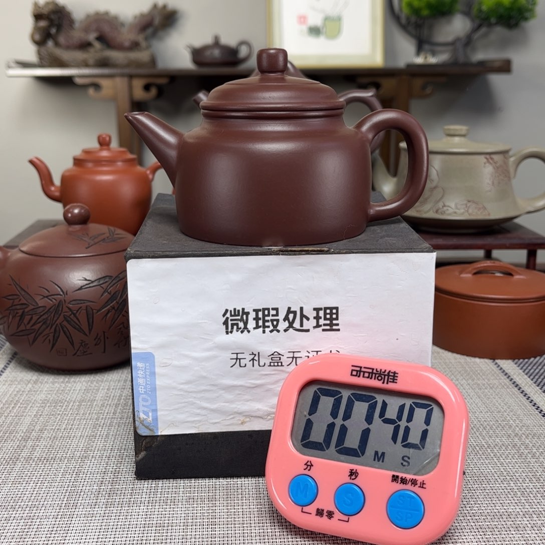 对***白紫砂茶壶微瑕处理