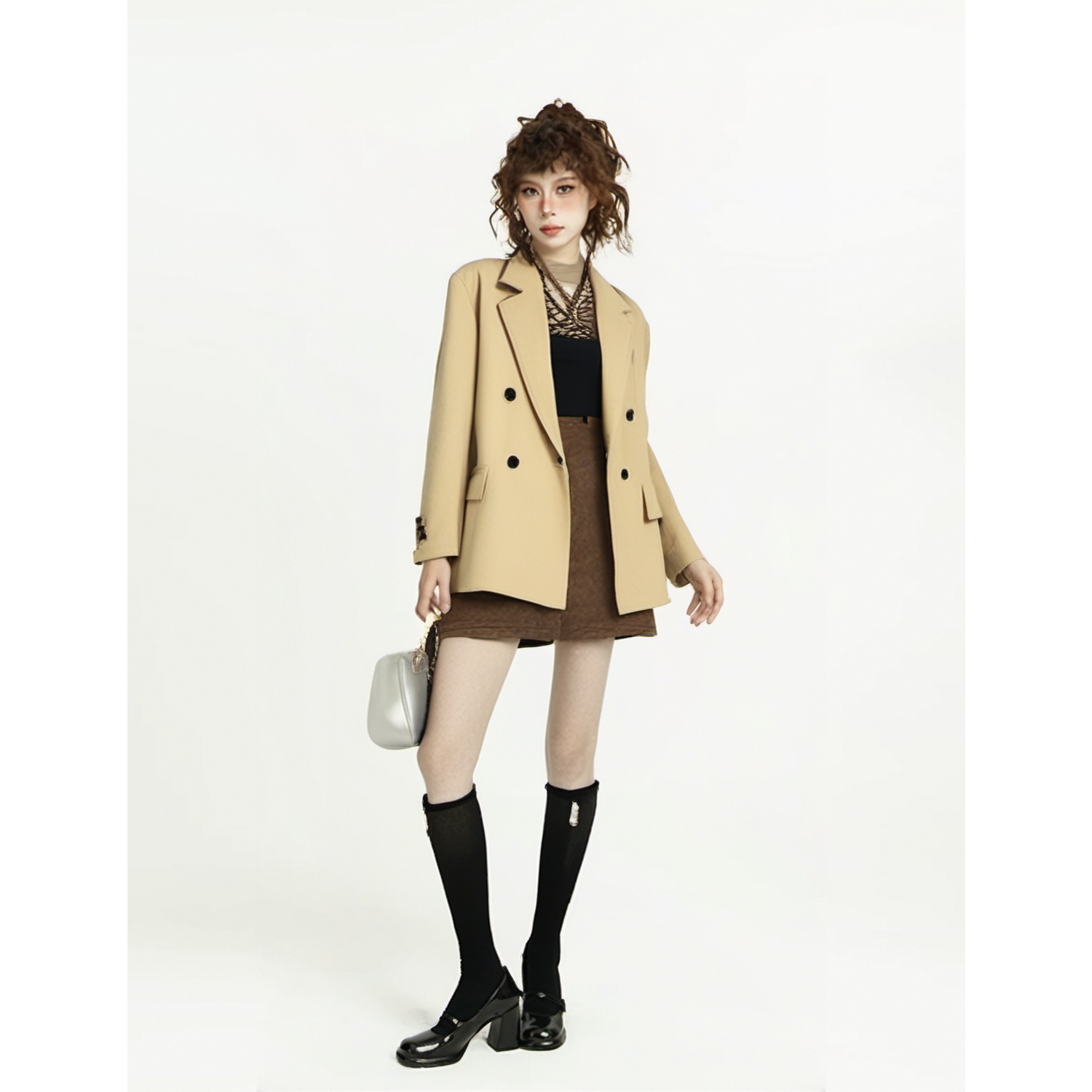 Basic House/百家好百搭休闲女式大衣 BJ790-HWCA120BBE