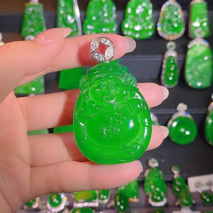 翡翠银S925镶嵌颈饰