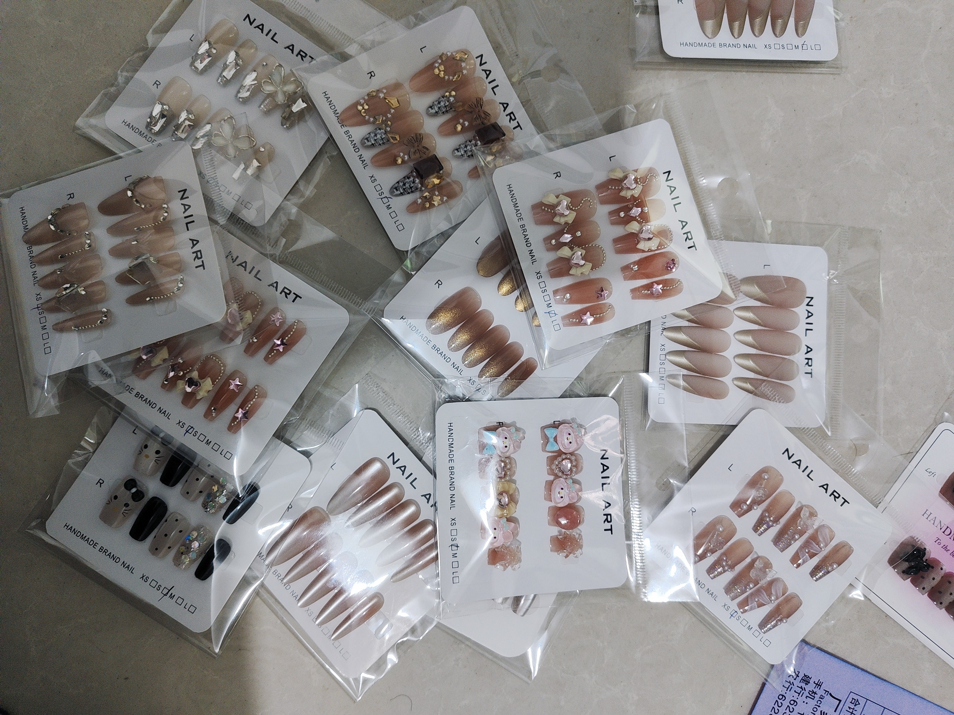 直播间选款对应穿戴甲无工具默认新款ins可拆卸美甲手工中长款