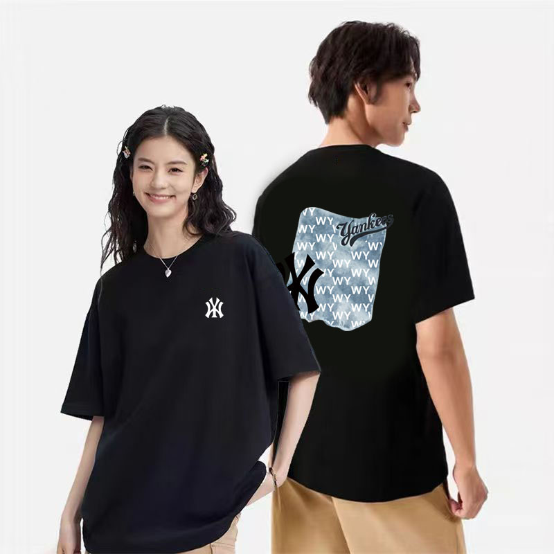 【品牌正品】夏季时尚百搭圆领T恤上衣男女同款情侣休闲短袖-255