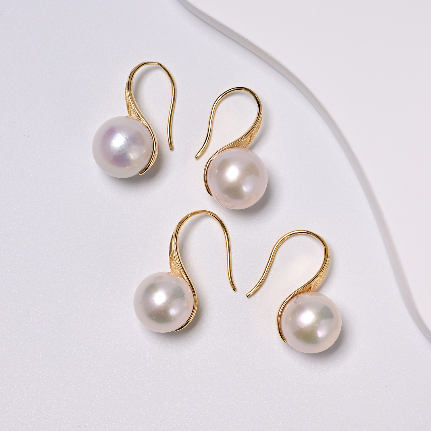 【云上好物】14 DS12354-S925银珍珠耳钩多样性发一件-约11.5mm（JG）