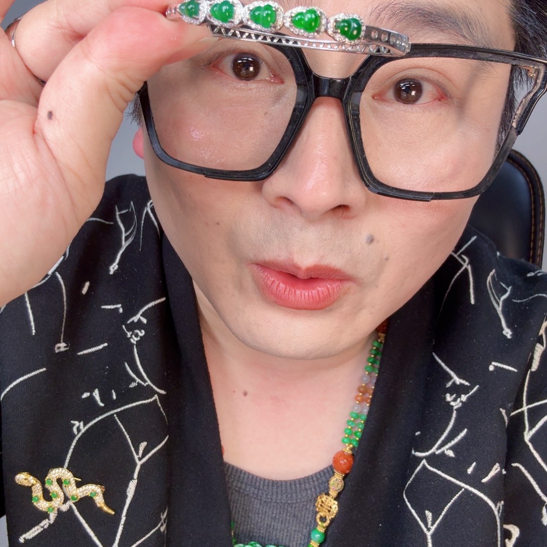 翡翠颈饰银S925镶嵌一个