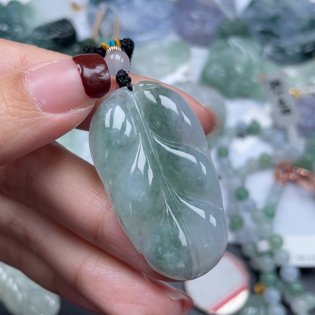 翡翠颈饰未镶嵌碎***奏纯天然a货缅甸翡翠包邮