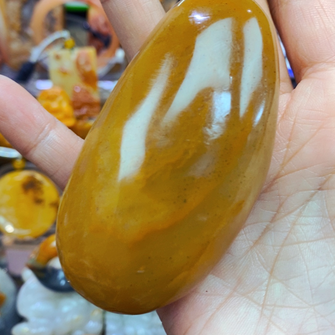 未镶嵌石英质玉（黄龙玉）吊坠(不含链)