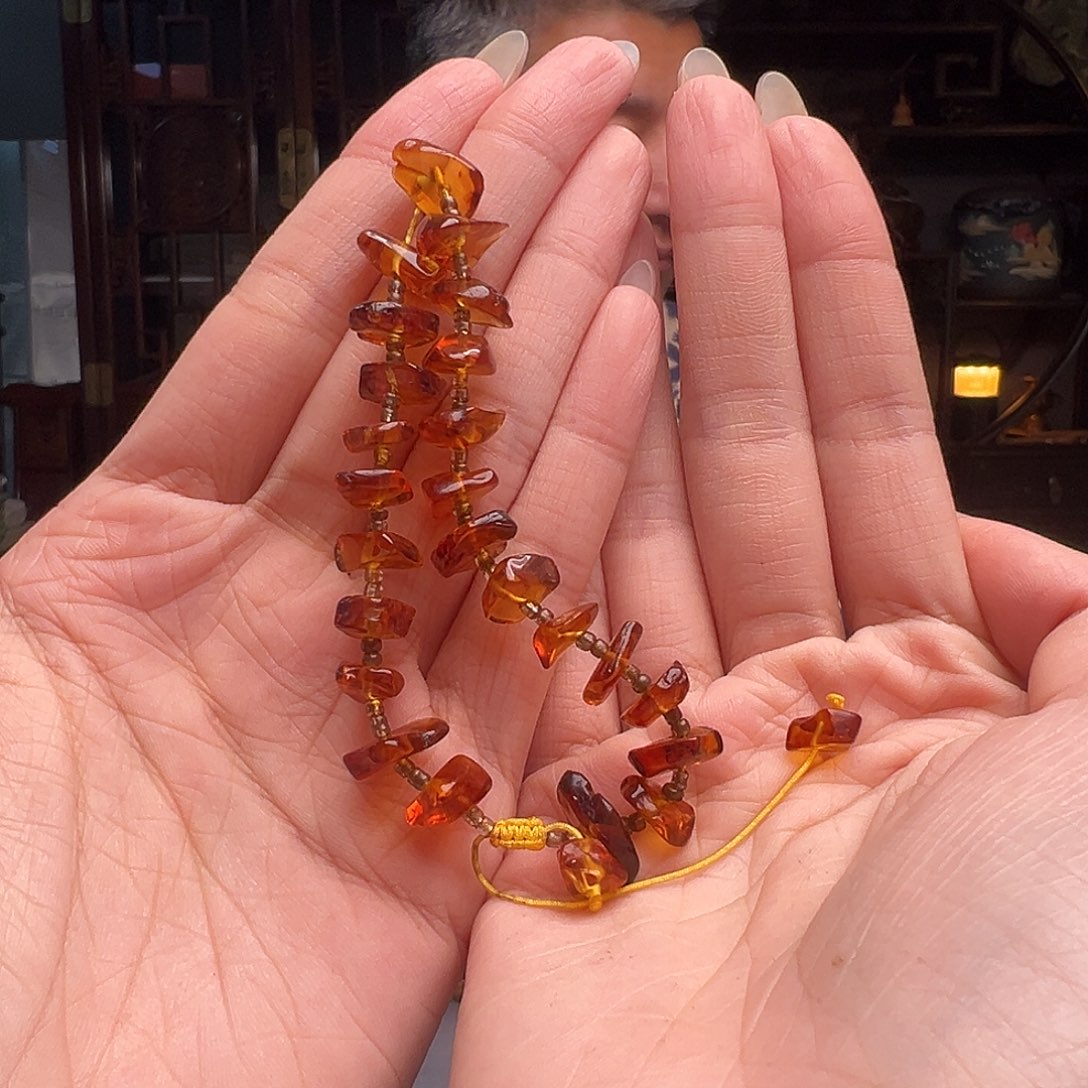 琥珀裸石未镶嵌抚顺琥珀30562-2多样性发其一