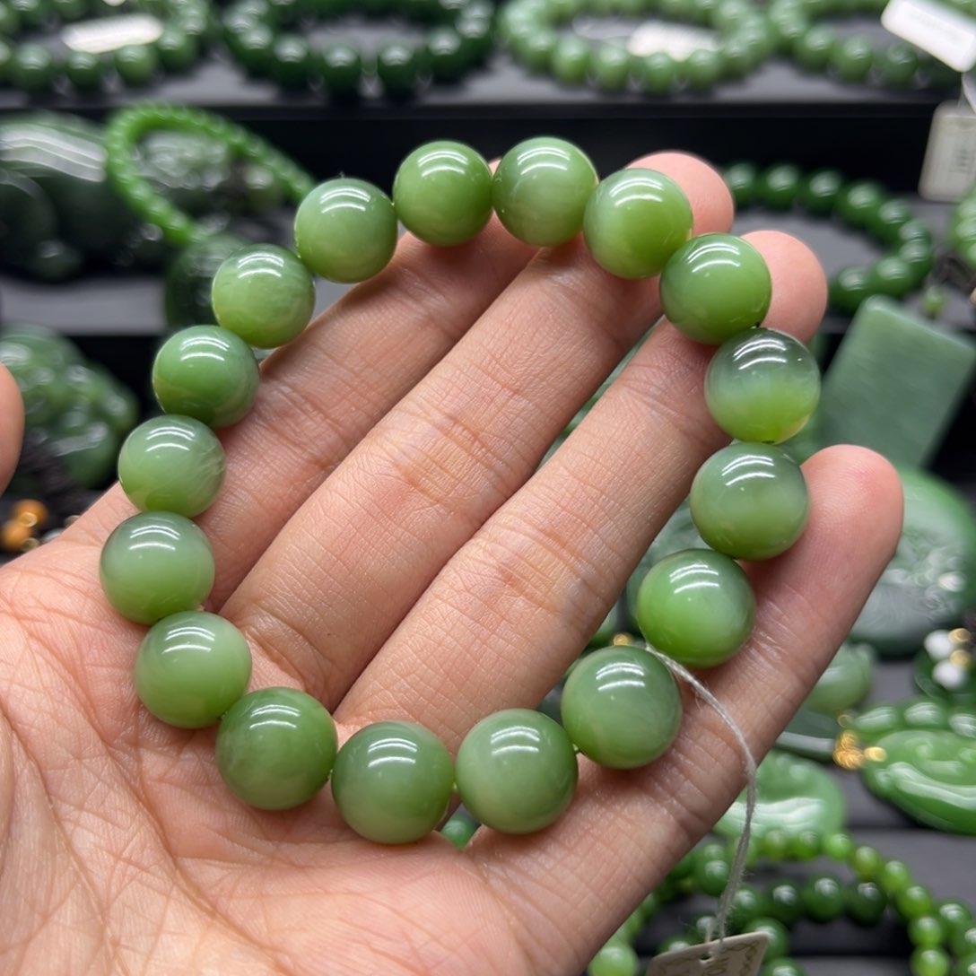 和田玉（碧玉）手链未镶嵌