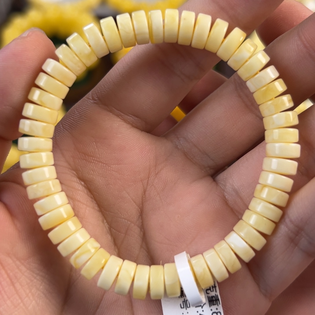 琥珀未镶嵌手链药片