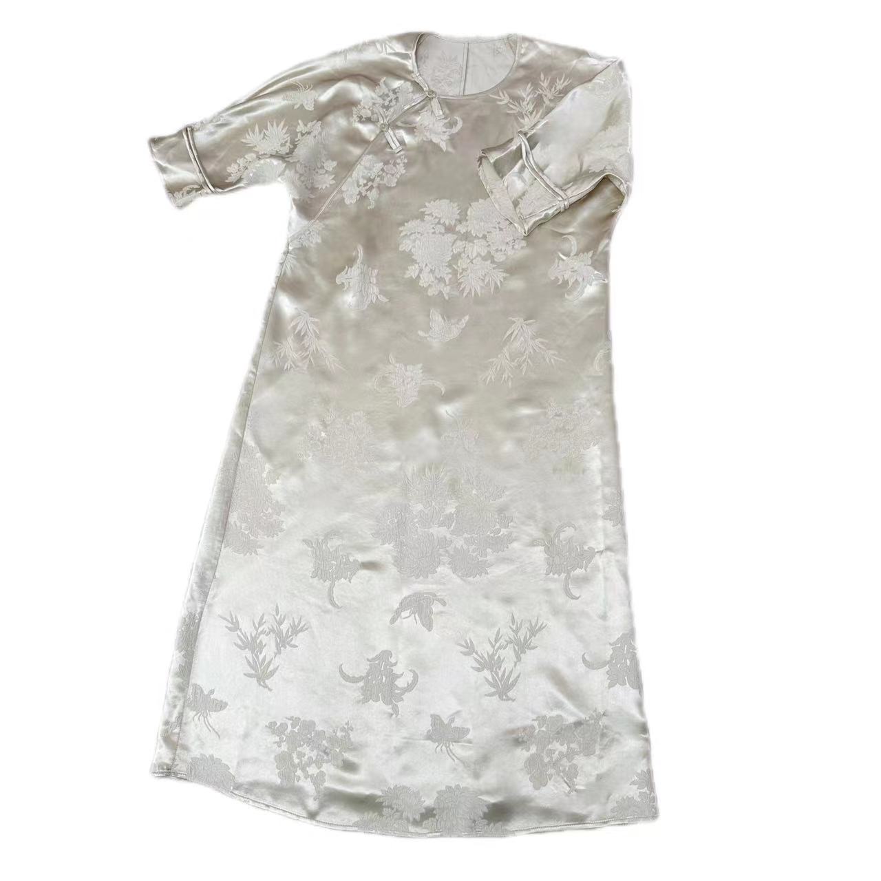 锦丝院【怦然心动】微瑕提花时尚显瘦连衣裙轻奢女装连衣裙Z1158