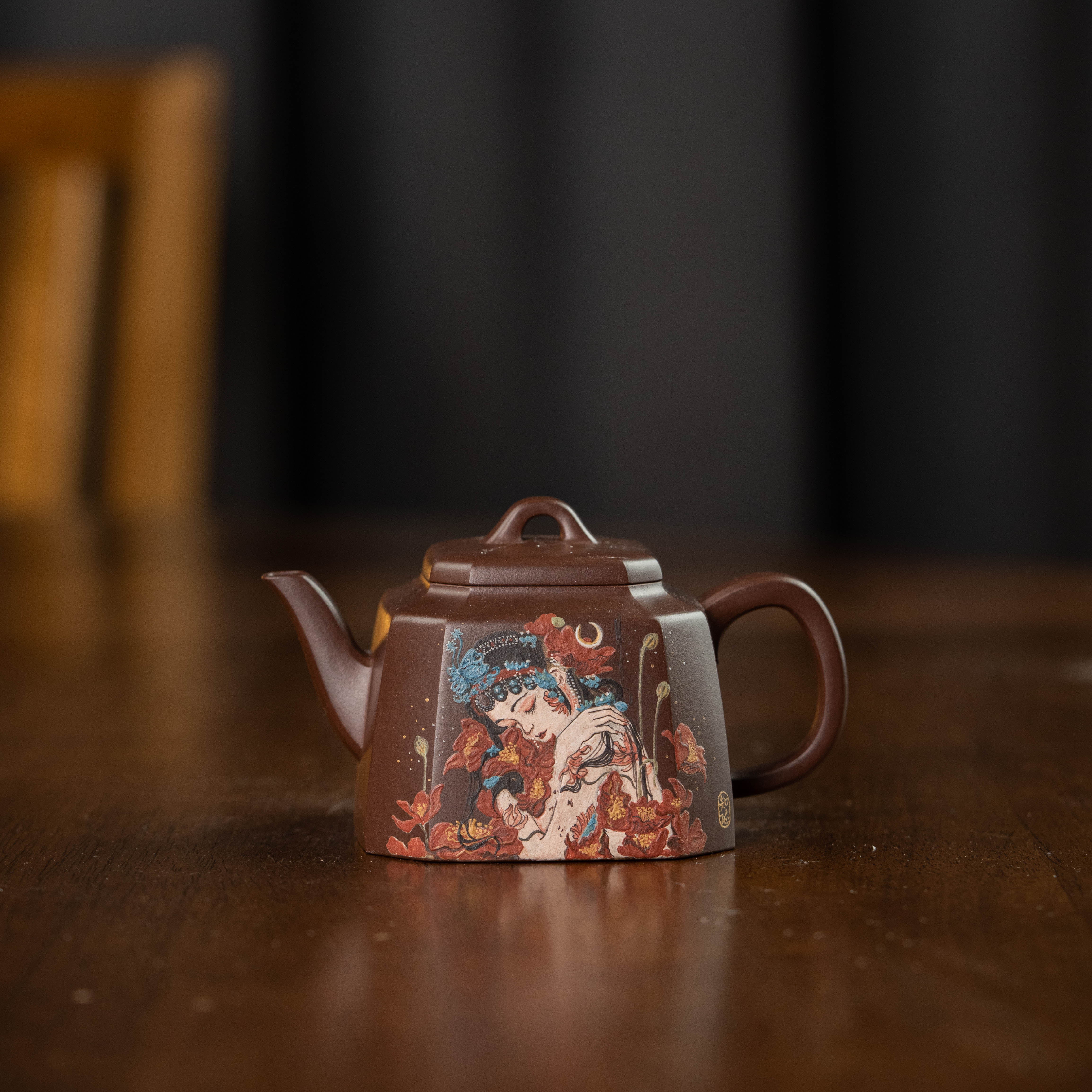 【与丁茶器】四方君玉 丁盛制 紫泥 170cc 紫砂壶