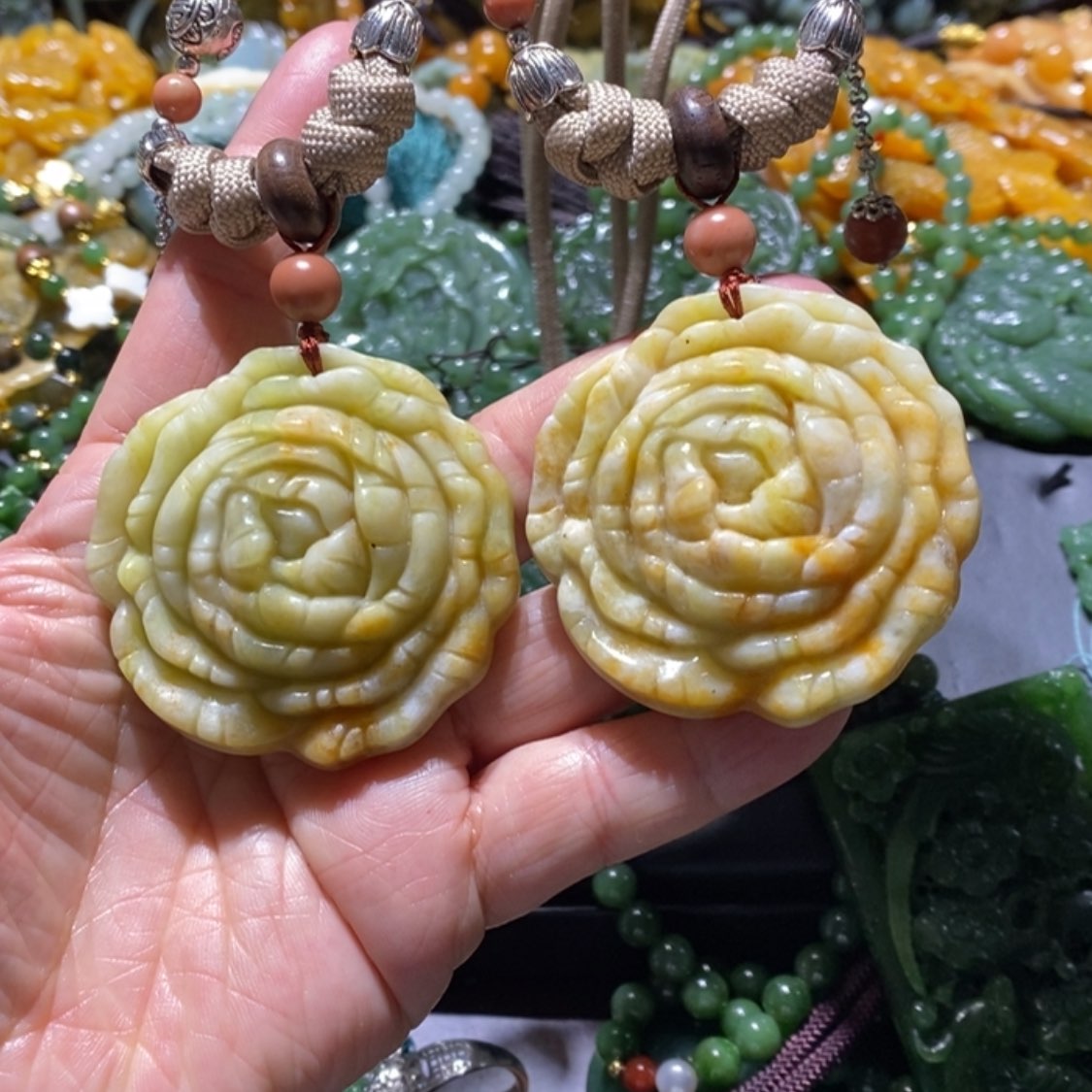 【闪购商品】蛇纹石玉毛衣链未镶嵌
